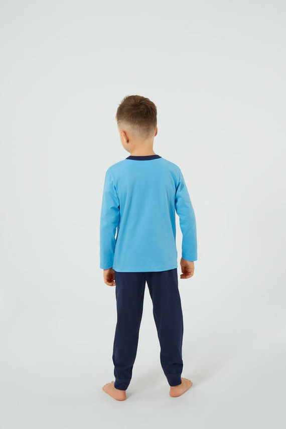 Pijama Junak para niño manga larga y pantalón Moda Italiana - azul/verde