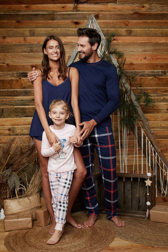 Song Pijama de señora de tirantes estrechos, pantalón corto Italian Fashion - azul marino