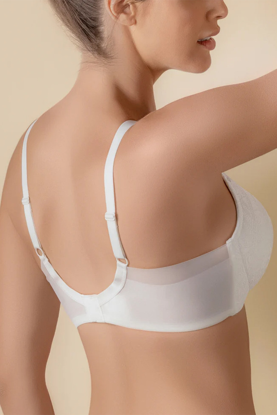 Selene Mireia sujetador push-up sin aros con encaje marfil perlado