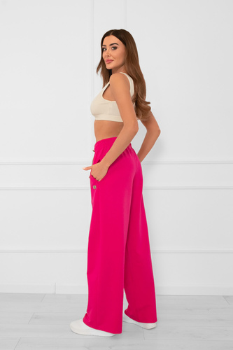 Pantalones largos de mujer Caro fucsia - pantalones elegantes y con estilo en un color de moda