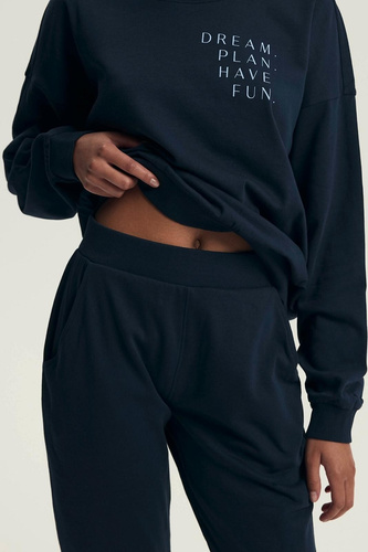 Henderson pijama de las mujeres 43705 Delancy azul marino - algodón, manga larga, cómodo y elegante