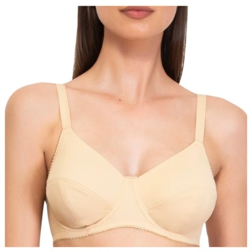 Donna 1962 Sujetador suave de microfibra con aros, algodón, beige