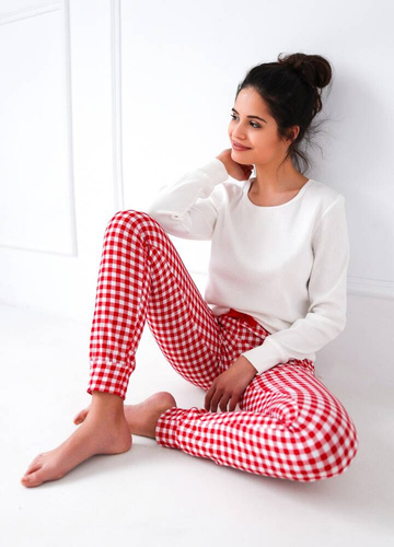 Pijama Sensis Perfect Ladies - crema y rojo