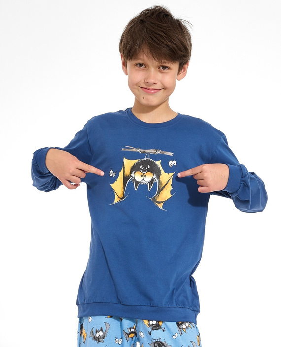 Pijama para niño Cornette 593/187 966/187 Pumpkin Club 100% algodón larga