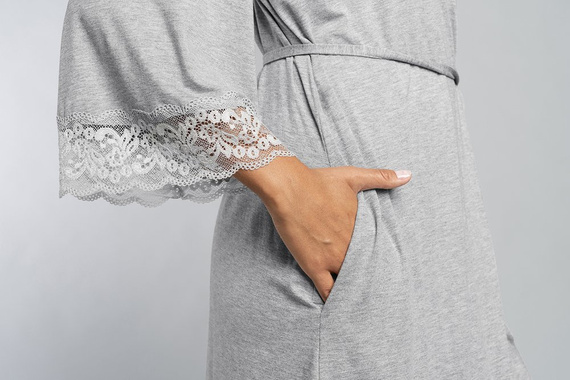 Samaria Bata Moda Italiana manga 3/4 - gris