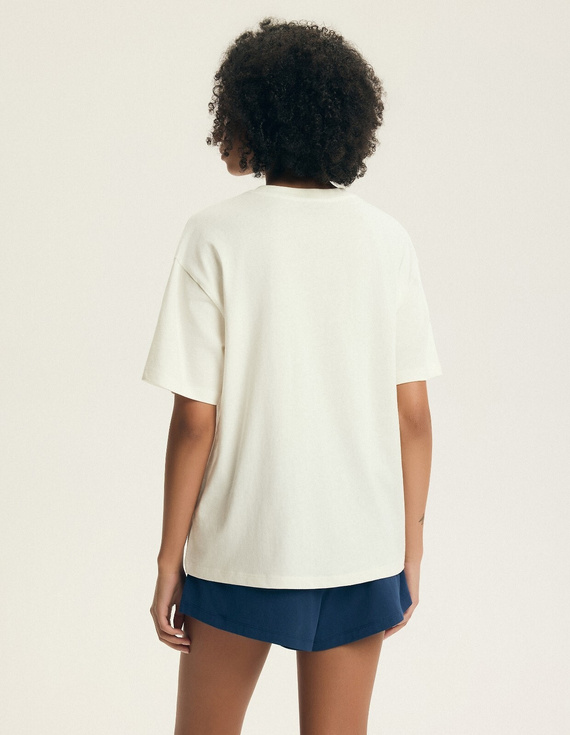 Pijama de mujer Henderson 45358 Esaina blanca 100% algodón verano