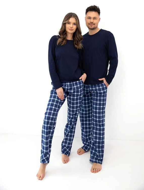 Pijama hombre Sensis Carter 100% algodón manga larga pantalones a cuadros