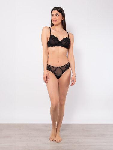 1940 Sujetador Glam - tul, suave, con aros Sielei negro