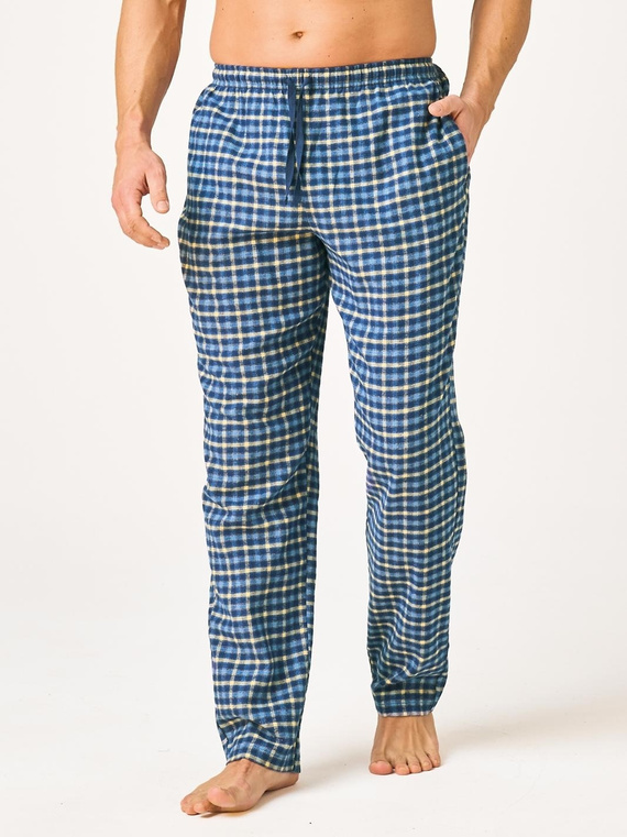 Pantalones de pijama para hombre Key MHT 404 jeans de franela 100% algodón