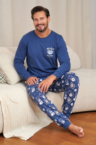 Pijama para hombre Doctor Nap 7511 Nap Mode 100% algodón manga larga Homewear
