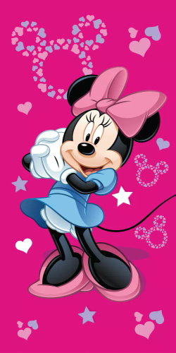 Minnie Mouse Toalla de playa de algodón rosa Kids25 | Disney | Para las niñas | Para la playa y la piscina Jerry Telas