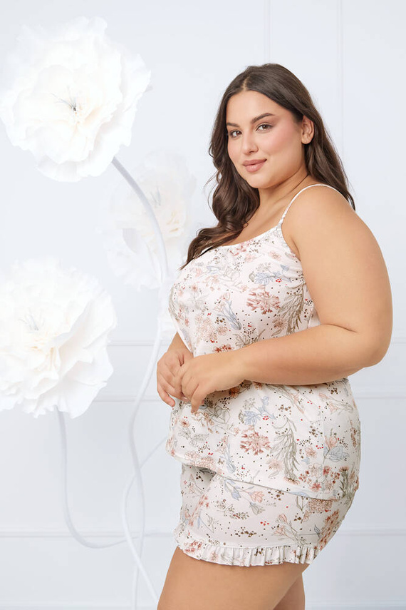 Solita Pijama de señora slim-fit, pantalón corto Moda Italiana - estampado