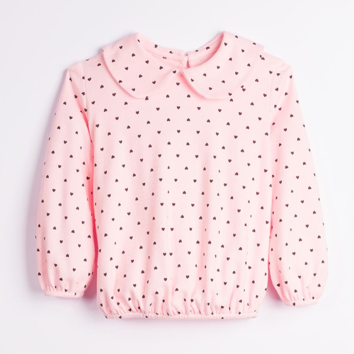 Blusa para niña Nicol Tosia 225138 Algodón Rosa con corazones y bola