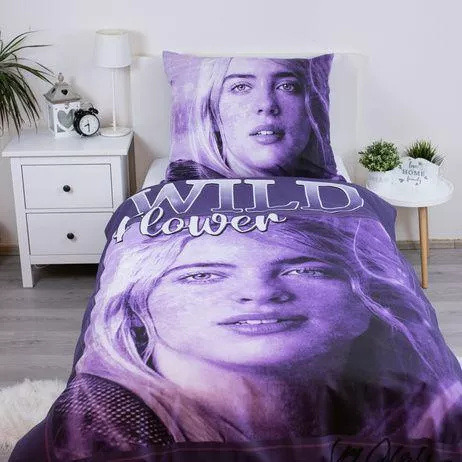 Ropa de cama Billie Eilish 140x200 algodón Jerry Fabrics con cremallera