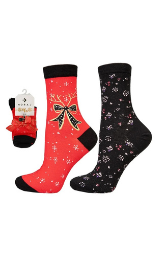 Calcetines de mujer Moraj CSLS300-047/2 navideños de algodón 2 pares