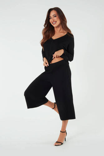 Culottes Soler Mujer 7/8 Moda Italiana - negro