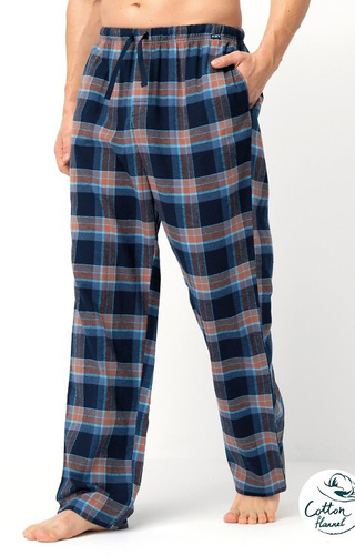 MHT 431 Key pantalón de pijama de hombre - franela de algodón a cuadros