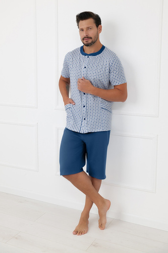 Pijama hombre Devon Italian Fashion algodón manga corta melange