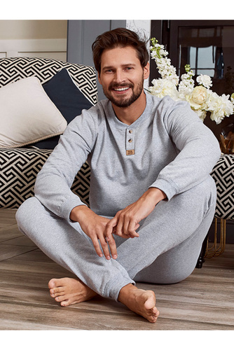 Conjunto de chándal Leader largo. manga, longitud. pantalones Moda Italiana - melange