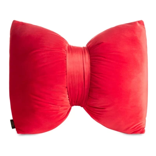 Eurofirany Cojín de Navidad rojo 45x55 - lazo de terciopelo