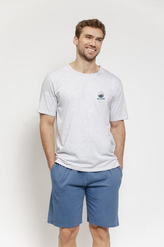 Pijama hombre 3576 Gabriel algodón – corto con bolsillos