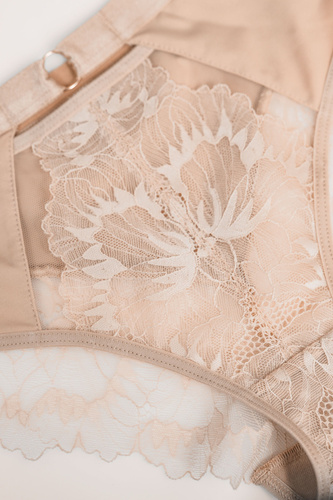 Mediolano Selena 19265 Braguitas Beige de Encaje Alta Comodidad