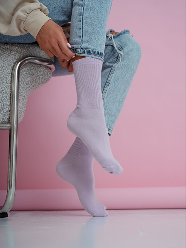 Calcetines mujer algodón Milena 1313-002 – canalé cómodos diario violet