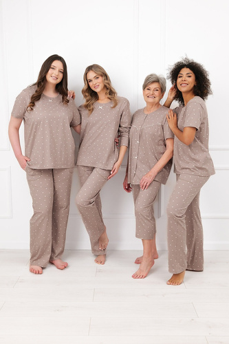 Pijama de mujer Italian Fashion Madura algodón manga corta pantalón largo