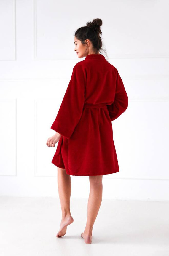 Albornoz enrollable para mujer Sensis - rojo