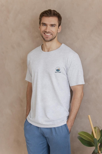 Pijama hombre 3576 Gabriel algodón – corto con bolsillos