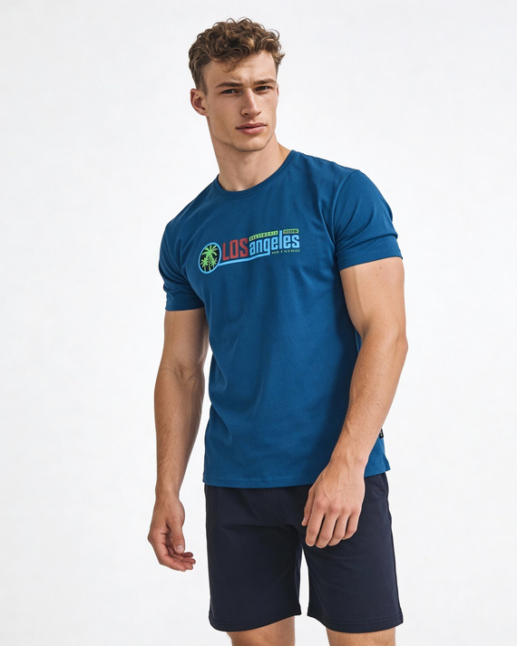 Cornette F&Y 500/54 Los Angeles– pijama adolescente para niño 100% algodón con manga corta