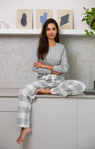 Sensis Vesper Pijama de mujer - gris-crema