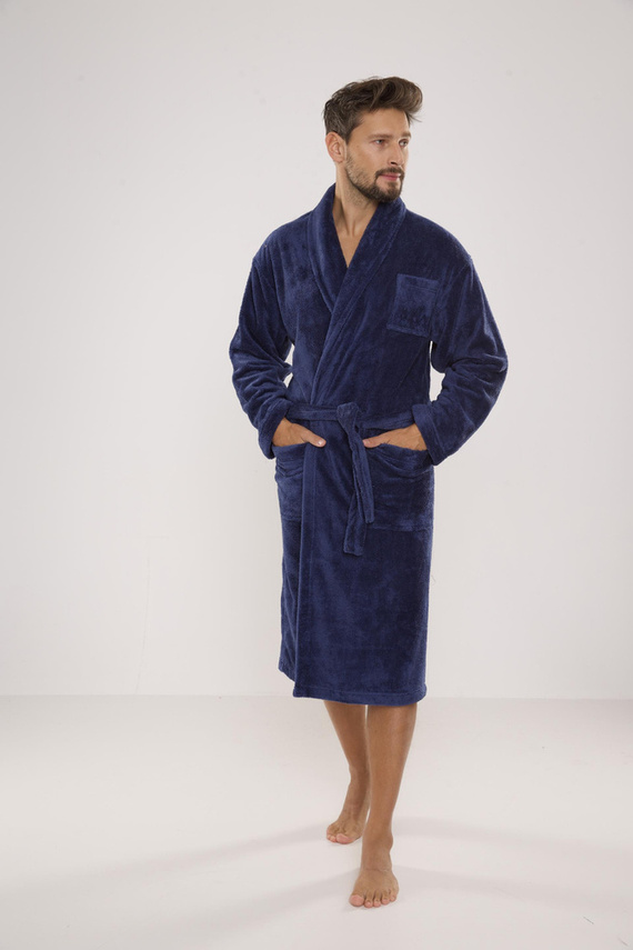 811 Albornoz de felpa para hombre De Lafense - denim