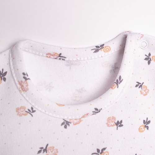 Nicol 220159 body vestido bebé niña algodón floral con volantes