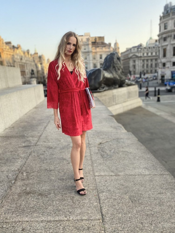 457 Bata corta de mujer Milagros - roja