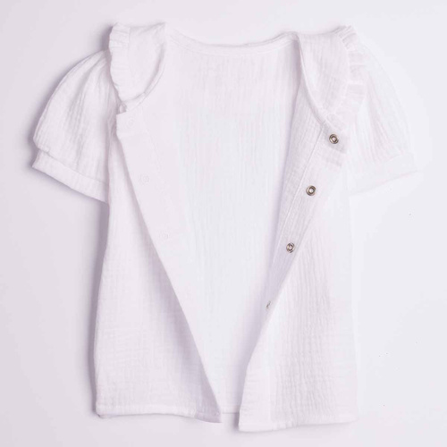 Camisa para niña Nicol 224300 muselina 100% algodón manga corta