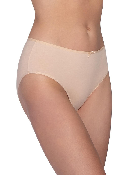 Lama L-122 BI-68 braguitas algodón mujer bikini beige-marrón pack 3