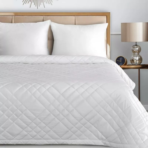 Ria 6 Colcha decorativa de terciopelo Eurofirany blanco