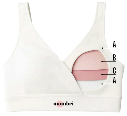 Sujetador impermeable para lactancia Mombri Mileo de algodón Dropless negro