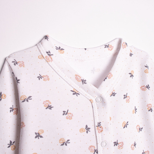 220031 Pelele bebé Nicol algodón 100% flores con pies