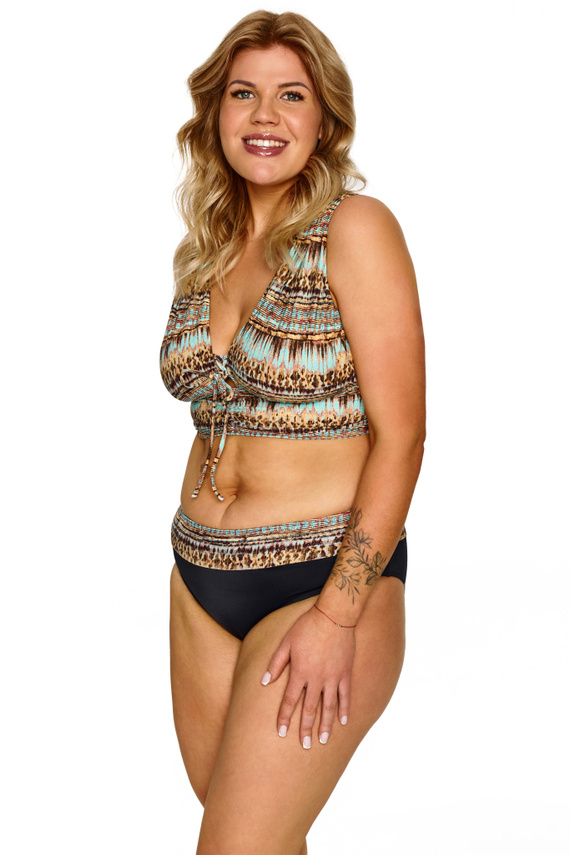 Top de baño Lupoline Nicole Soft estampado moldeador de pecho sin aros