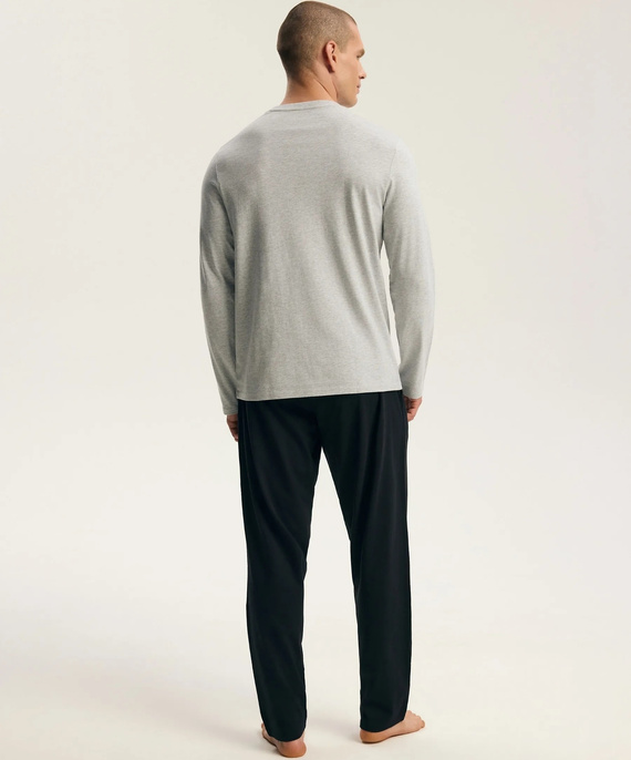 Henderson Frame 45495 Pijama larga para hombre 100% algodón gris claro