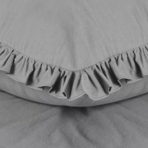 Ropa de cama de algodón con volante Eurofirany 100% algodón con cremallera plateada