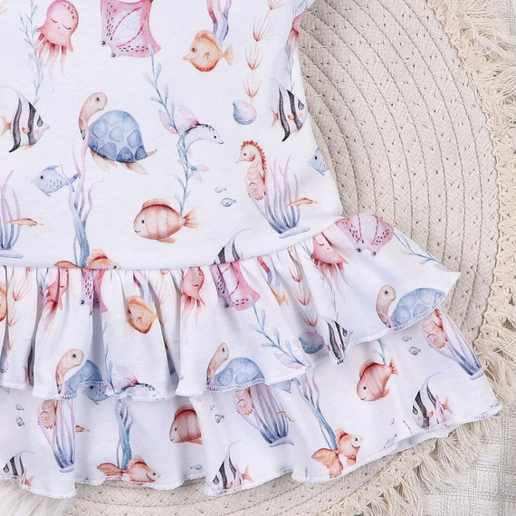 ABN-5486 Vestido para bebé Underwater World Nini - algodón orgánico, ligero y suave