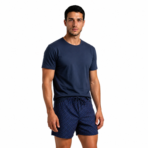 Sesto Senso 2026/01 Granat Pijama corta para hombre 100% algodón