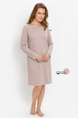 Camisón Taro Norella 3643 de algodón, manga larga, rayas