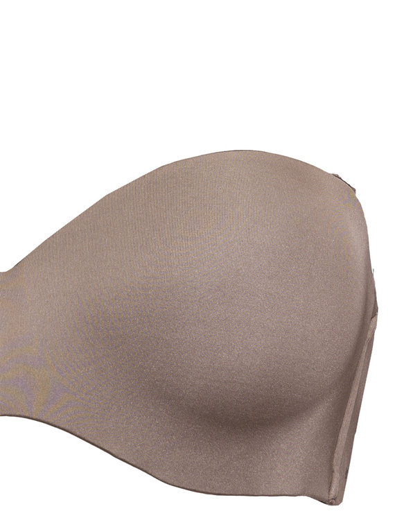 1580 Sujetador push-up Fantastic - bandeau, microfibra Sielei gris