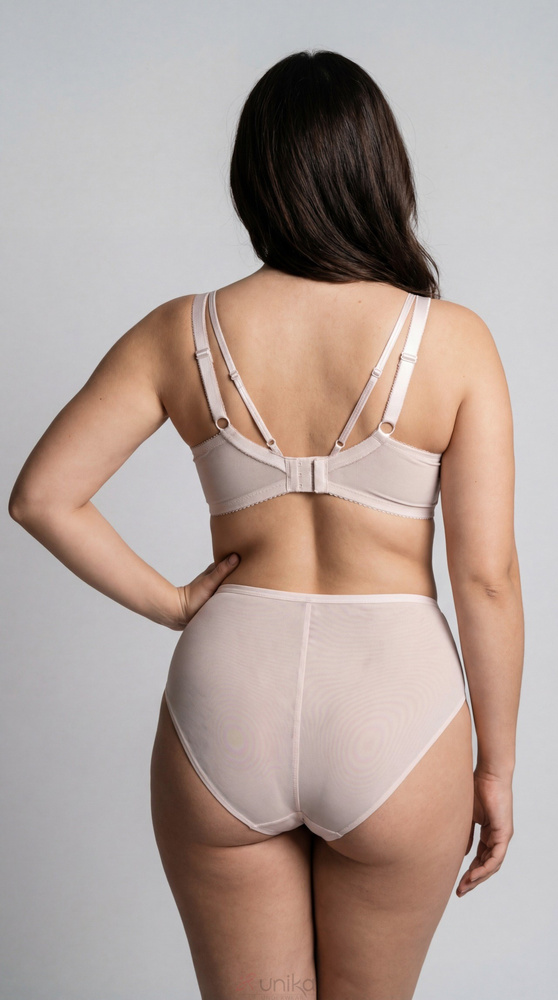 Braguitas Marissa Unikat rosa empolvado bordadas elegantes de talle alto