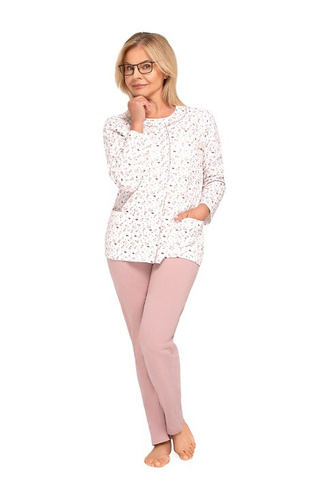 202 Maria III Pijama de mujer Martel 30 cappuccino - algodón, cremallera, manga larga