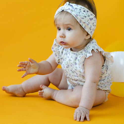 Meadow Body bebé muselina sin tirantes crudo floral Eevi | Ligero y vaporoso para el verano